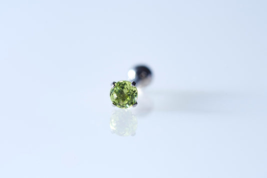nanoka ペリドット ストレートバーベル 3mm 8月